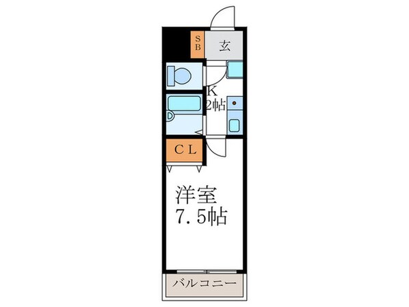 ホワイトハイム北荒見の物件間取画像